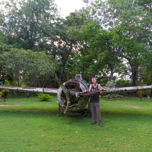 Fighter plane wreck at Vilu War Museum, Guadalcanal
