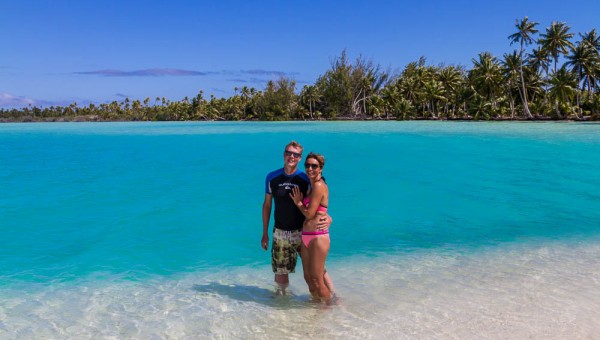 Us at Blue Lagoon - Fakarava
