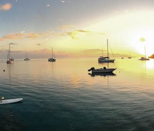 Sunset pano at Mahana