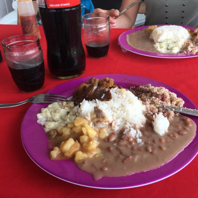 Typical Brazilian lunch