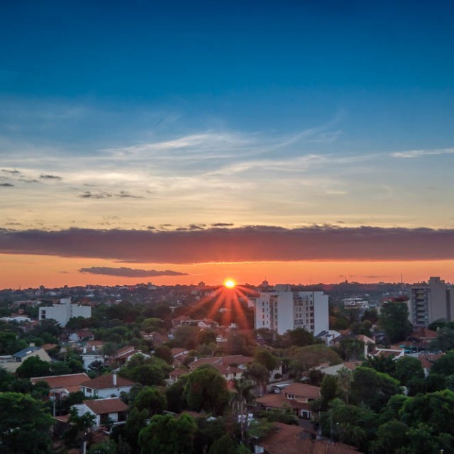 Sunset over Asuncion