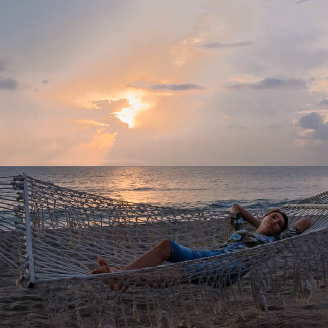 In a hammock at Meru