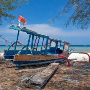 Wrak op Gili Meno