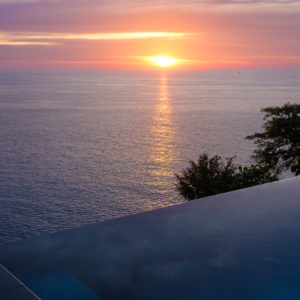 Paresa infinity pool sunset